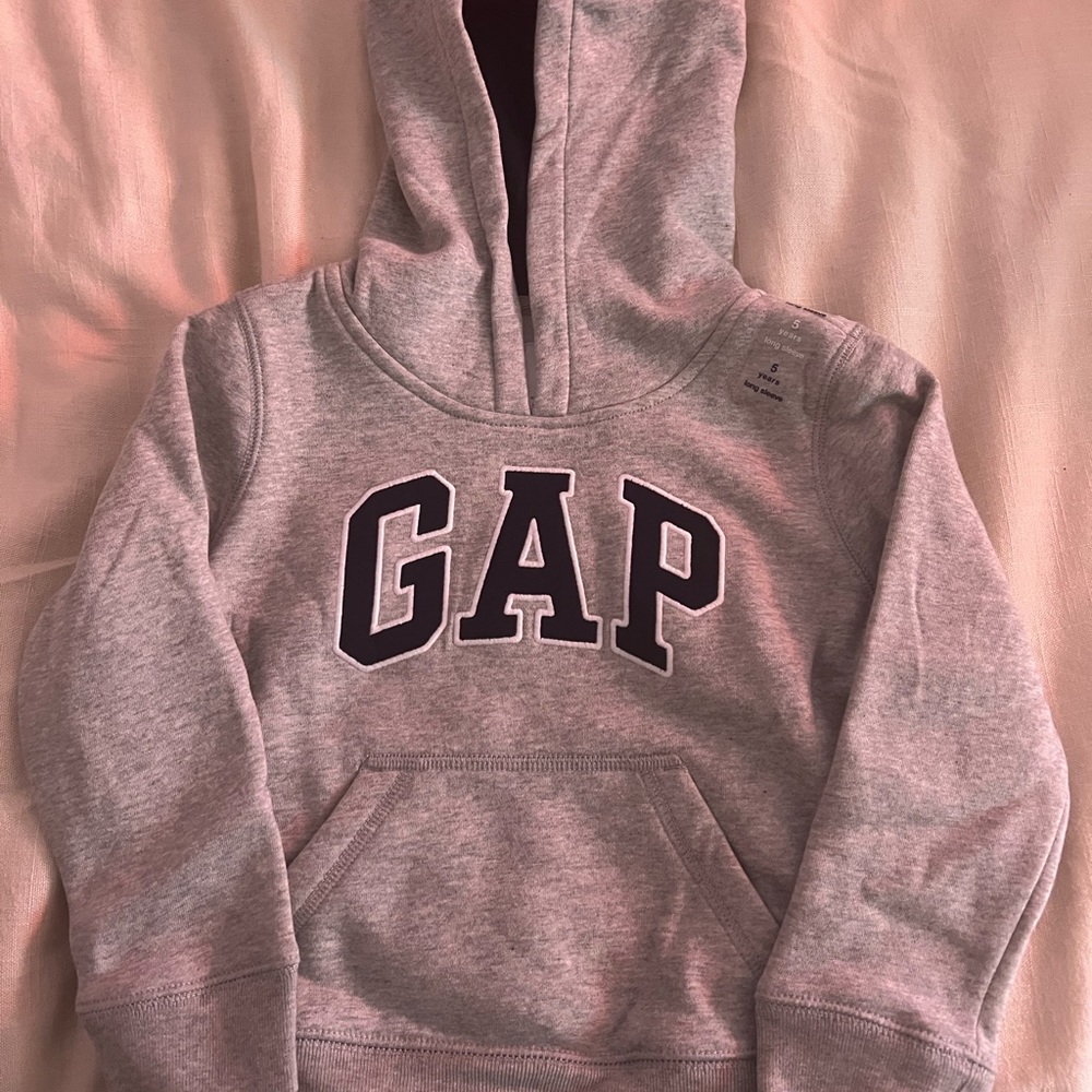 Brand new GAP baby hoodie in grey with tags.